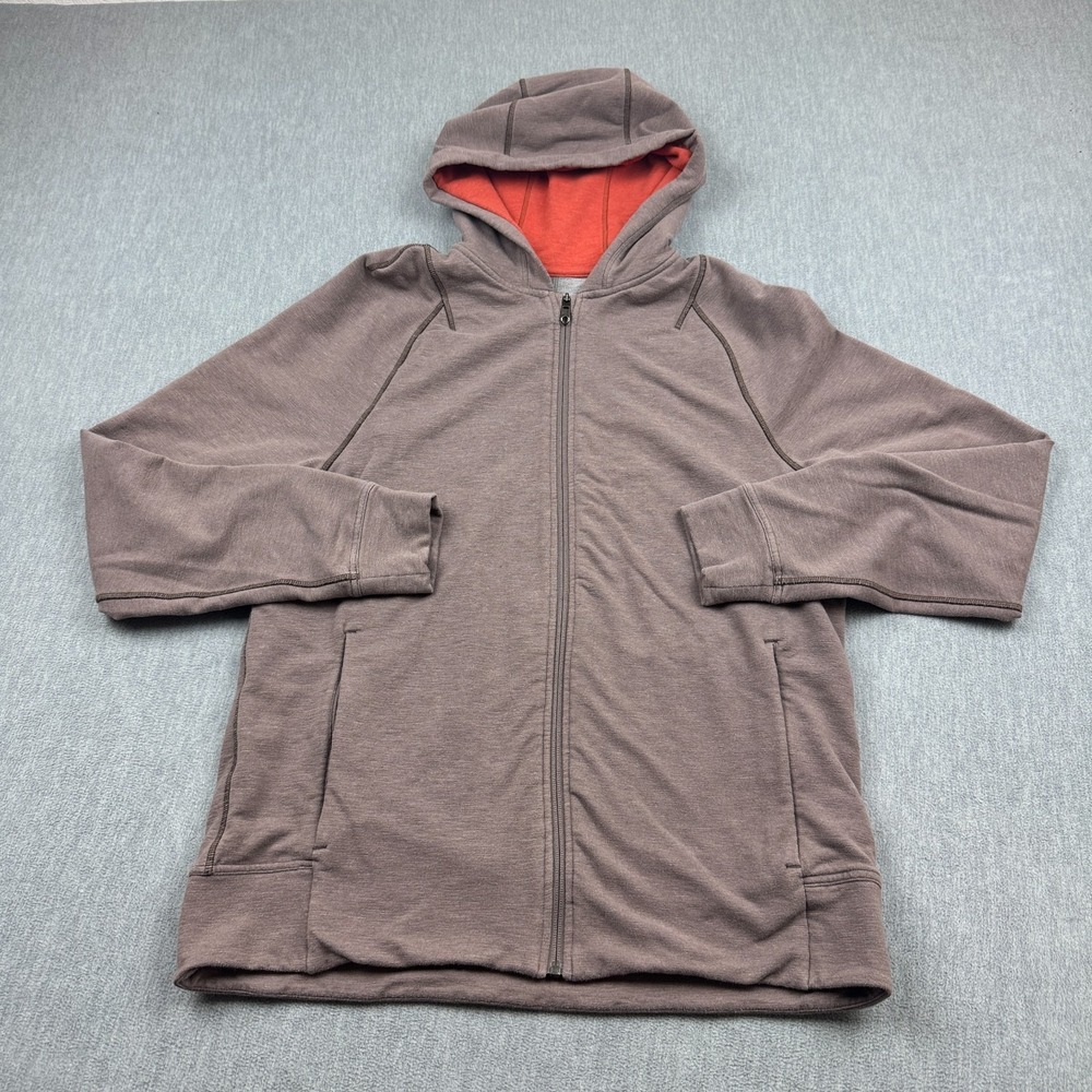 lululemon athletica Taupe Hoodie with Coral Lining